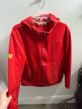 Ferrari Red Puma Fleece Hoodie